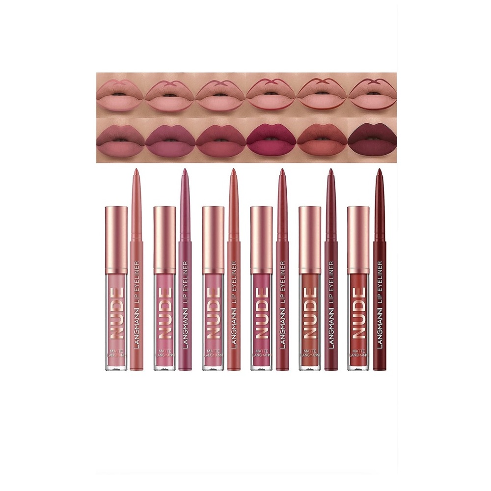 ✨12 Piece Long-Lasting Matte Liquid Lipstick and Coordinating Lipliner Kit✨